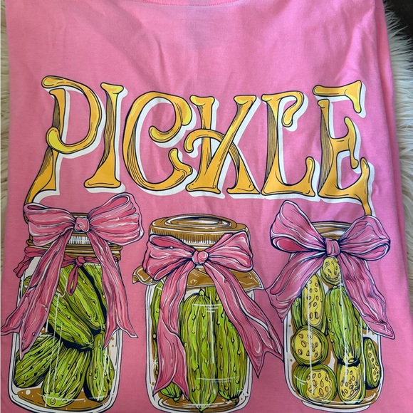 Simply Southern Pickle Lover Tee Pink Dill Pickles T-shirt Women’s XL NEW - Picture 4 of 8